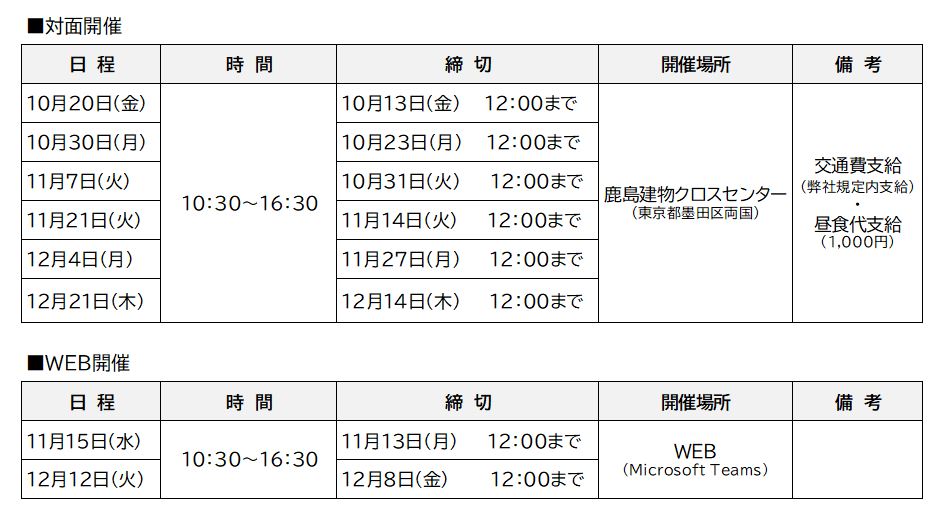 WS日程 2
